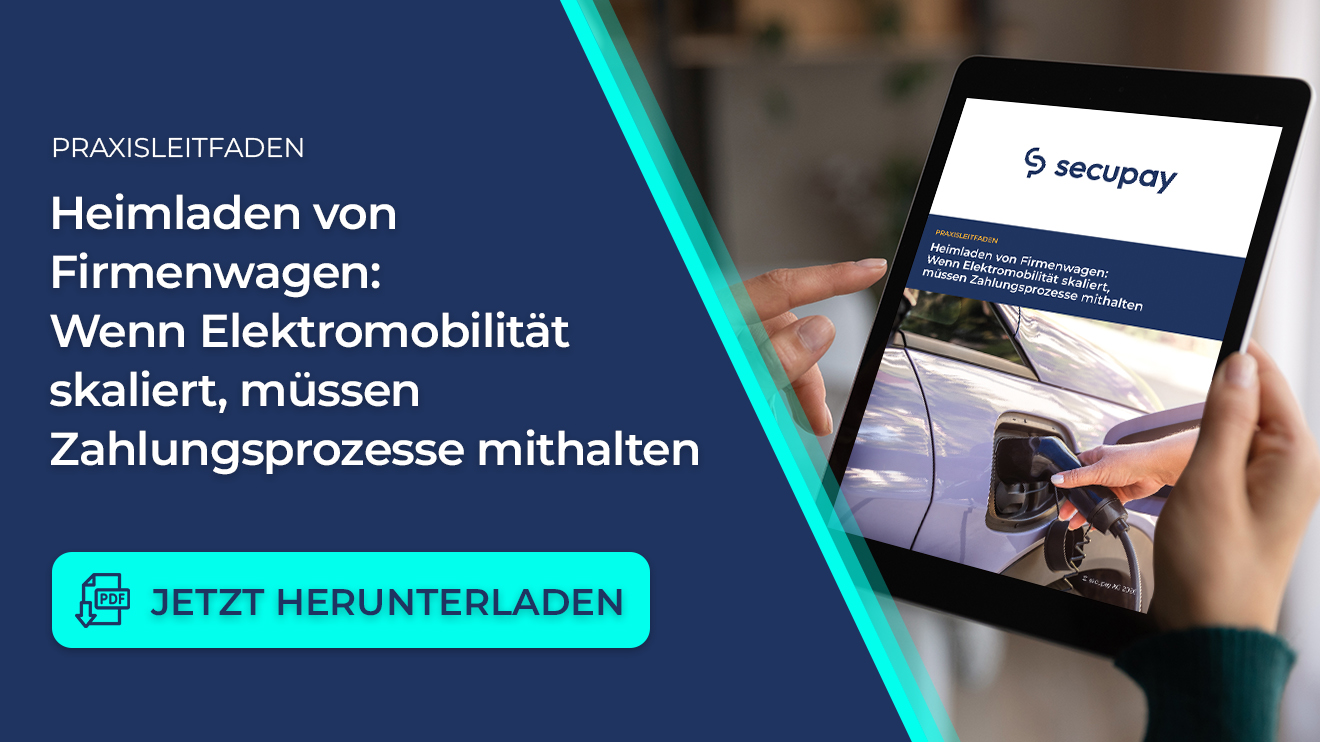 Mitarbeiter lädt Firmenfahrzeug zu Hause auf