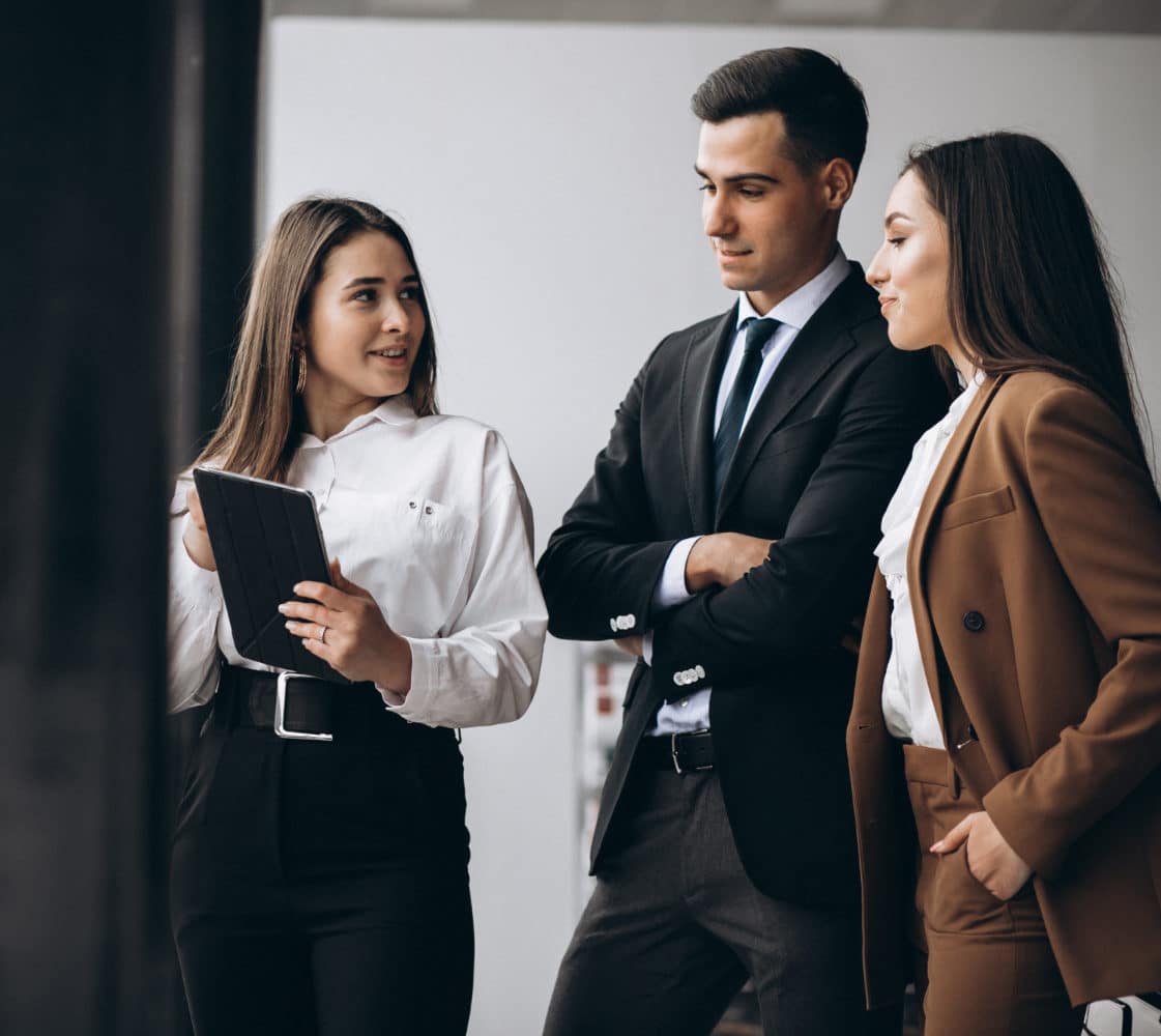 male-female-business-people-working-tablet-office