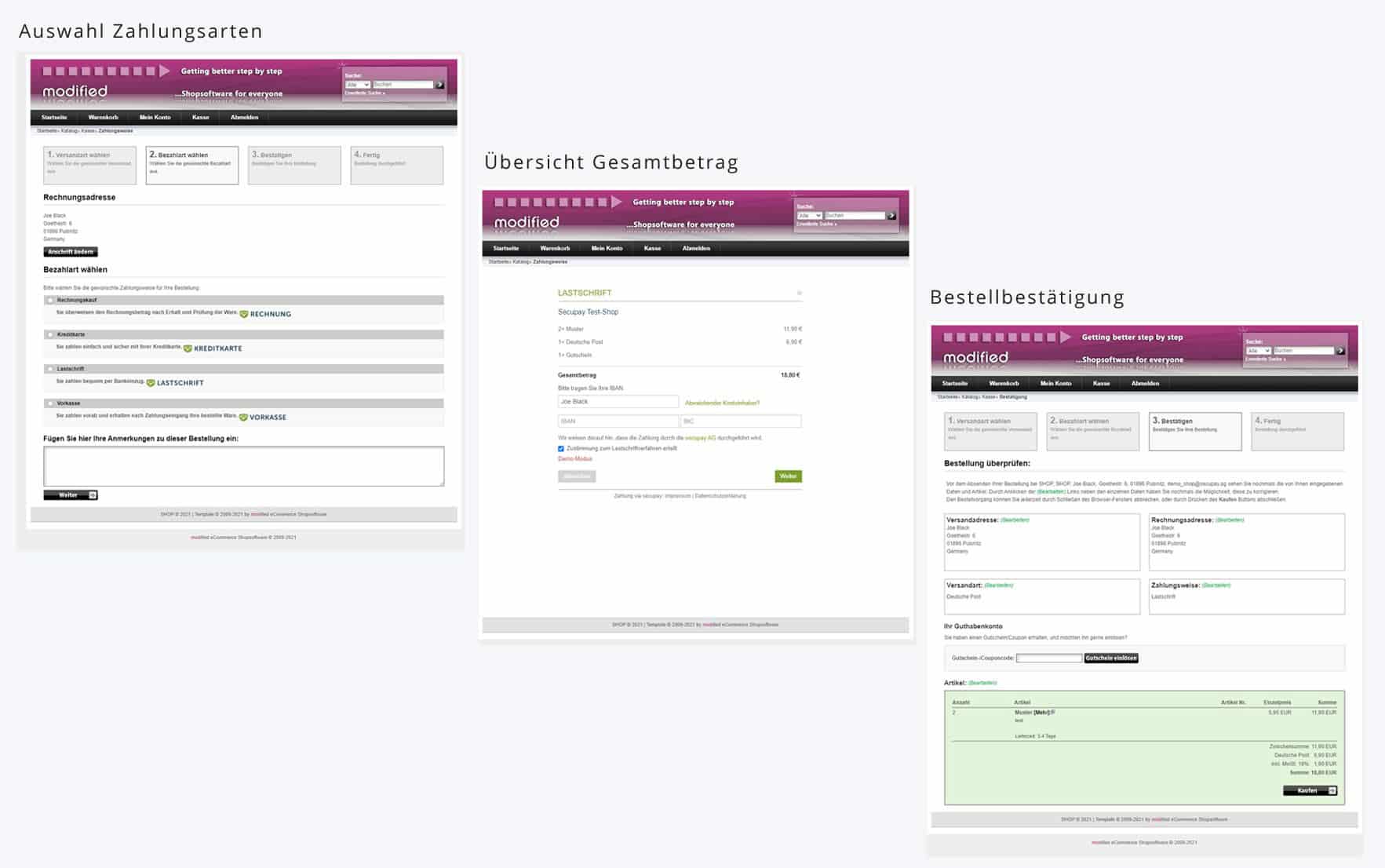 modified Frontend Zahlungsplugin