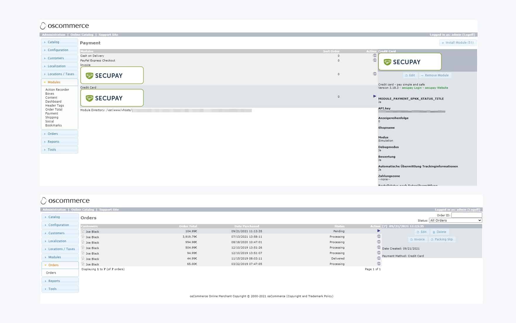 osc Backend Zahlungsplugin